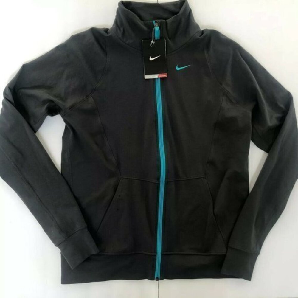 Nike Womens Full zip Jacket Meduim Sports Charcoa